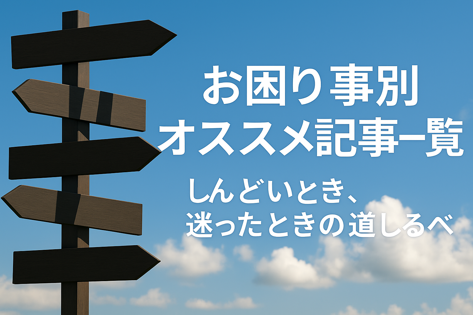 お困りごと別　オススメ記事一覧